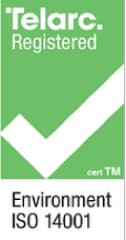 Telarc registered environment ISO 14001