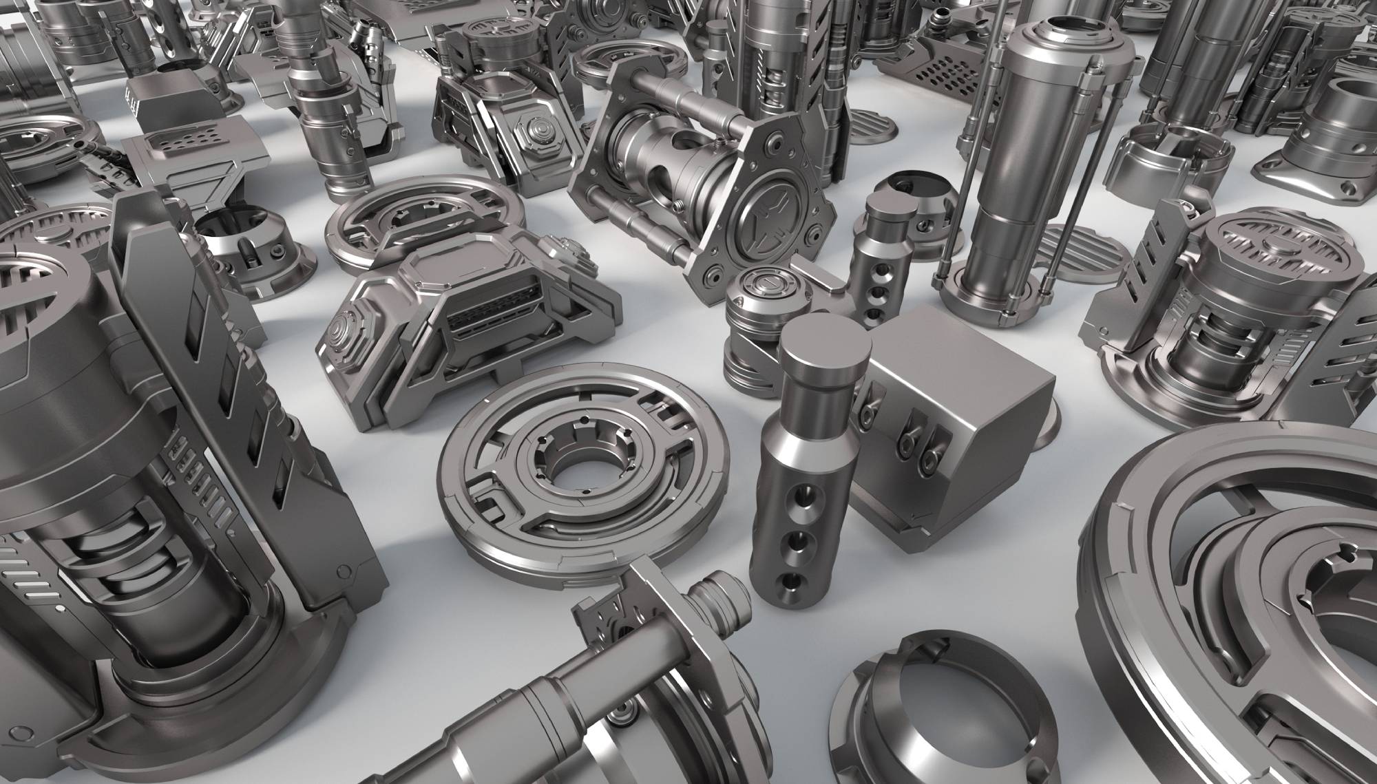 Various metal cast components