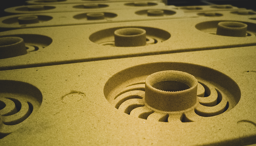 Yellow sand rod for moulding metal casting